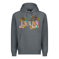 Rock He is risen Easter  Easter Day Premium Hoodie - CowGirlArtShop