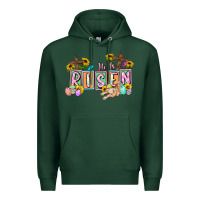 Sports Green He is risen Easter  Easter Day Premium Hoodie - CowGirlArtShop