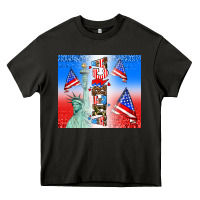 Asphalt american flag  and america Heavy Core Tee - AdoDesignShop