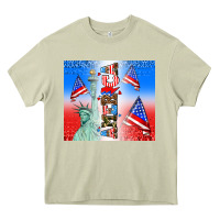 Mossy american flag  and america Heavy Core Tee - AdoDesignShop