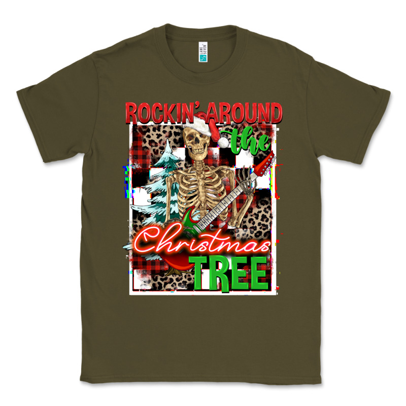 Rockin' Around The Christmas Tree Skeleton Classic Tee by NancyCooperArtShop | Teevron
