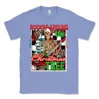 Colony Blue Rockin' around the Christmas tree skeleton Classic Tee - NancyCooperArtShop