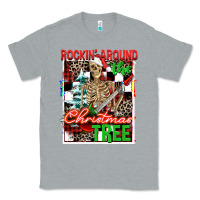 Heather Grey Rockin' around the Christmas tree skeleton Classic Tee - NancyCooperArtShop