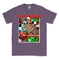 Lavender Rockin' around the Christmas tree skeleton Classic Tee - NancyCooperArtShop
