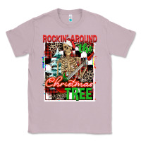Lilac Rockin' around the Christmas tree skeleton Classic Tee - NancyCooperArtShop