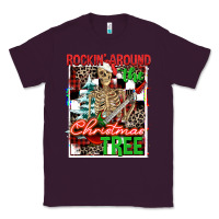 Plum Rockin' around the Christmas tree skeleton Classic Tee - NancyCooperArtShop