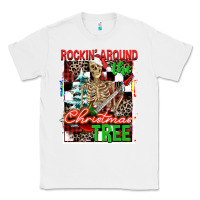 White Rockin' around the Christmas tree skeleton Classic Tee - NancyCooperArtShop