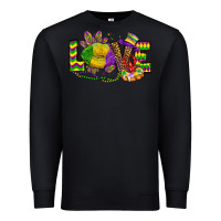 Black love lips mardi gras Premium Sweatshirt - OliviaCreatesArt