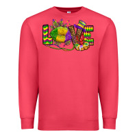 Cardinal love lips mardi gras Premium Sweatshirt - OliviaCreatesArt