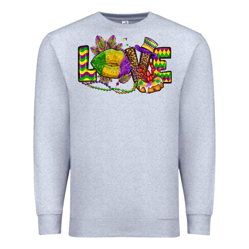 Love Lips Mardi Gras Premium Sweatshirt by OliviaCreatesArt | Teevron