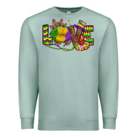 Seafoam love lips mardi gras Premium Sweatshirt - OliviaCreatesArt