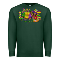 Sports Green love lips mardi gras Premium Sweatshirt - OliviaCreatesArt