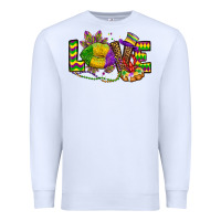 White love lips mardi gras Premium Sweatshirt - OliviaCreatesArt