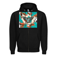Black freebird with leopard and cowhide pattern Zipper Hoodie - TumblerDesignByShophia