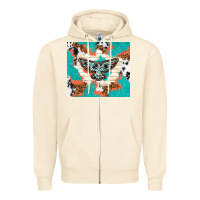 Sandshell freebird with leopard and cowhide pattern Zipper Hoodie - TumblerDesignByShophia