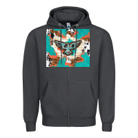 Smoke freebird with leopard and cowhide pattern Zipper Hoodie - TumblerDesignByShophia