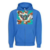 True Royal freebird with leopard and cowhide pattern Zipper Hoodie - TumblerDesignByShophia