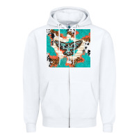 White freebird with leopard and cowhide pattern Zipper Hoodie - TumblerDesignByShophia