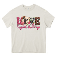 Cream love english bulldogs Heavy Core Tee - Artiststas
