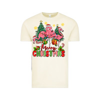 Vintage Arctic merry christmas flamingos Vintage Tee - MaliasSmallBusiness