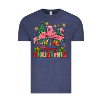Merry Christmas Flamingos Vintage Tee | Teevron