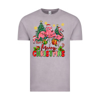 Vintage Zinc merry christmas flamingos Vintage Tee - MaliasSmallBusiness