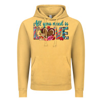 Vintage Mustard all you need is love Vintage Hoodie - NancyCooperArtShop