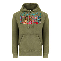 Vintage Olive all you need is love Vintage Hoodie - NancyCooperArtShop