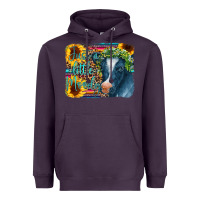 Plum Cow Serape Just a Little Moody Heavyweight Hoodie - CowCowDesign