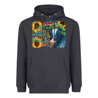 Smoke Cow Serape Just a Little Moody Heavyweight Hoodie - CowCowDesign
