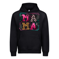 Black Racing leopard frame mama Mother's Day Urban Hoodie - LillyAllenDesigns