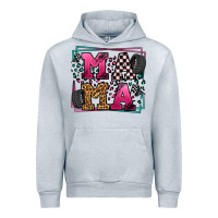 Heather Grey Racing leopard frame mama Mother's Day Urban Hoodie - LillyAllenDesigns