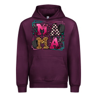 Mauve Wine Racing leopard frame mama Mother's Day Urban Hoodie - LillyAllenDesigns