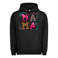 Pigment Black Racing leopard frame mama Mother's Day Urban Hoodie - LillyAllenDesigns