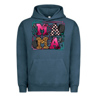Pigment Midnight Navy Racing leopard frame mama Mother's Day Urban Hoodie - LillyAllenDesigns