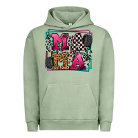 Pigment Oil Green Racing leopard frame mama Mother's Day Urban Hoodie - LillyAllenDesigns
