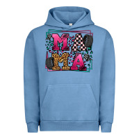 Pigment Pebble Blue Racing leopard frame mama Mother's Day Urban Hoodie - LillyAllenDesigns