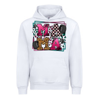 White Racing leopard frame mama Mother's Day Urban Hoodie - LillyAllenDesigns