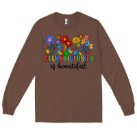 Chestnut neurodiversity is beautiful Long Sleeve Tee - Artiststas