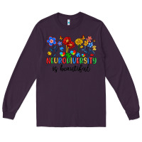 Plum neurodiversity is beautiful Long Sleeve Tee - Artiststas