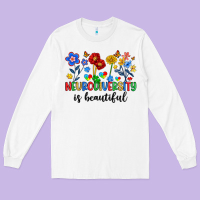 Neurodiversity Is Beautiful Long Sleeve Tee Designed By Artiststas
