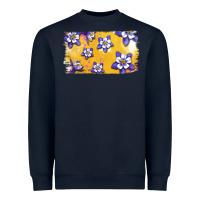 Navy Rocky Mountain Columbine Flower Heavyweight Sweatshirt - Bettercallsaul