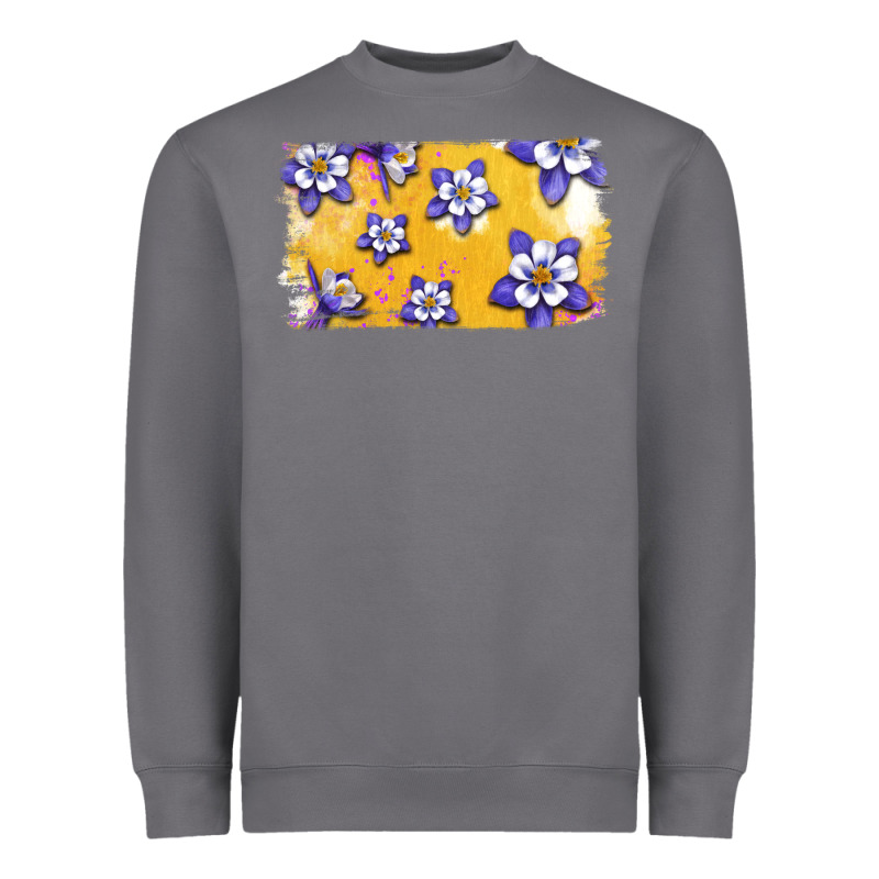 Rocky Mountain Columbine Flower Heavyweight Sweatshirt by Bettercallsaul | Teevron
