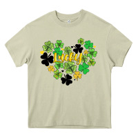 Mossy lucky heart shaped clover Heavy Core Tee - AdoDesignShop