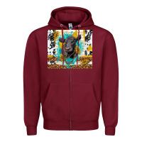 Burgundy black angus Zipper Hoodie - TumblerDesignByShophia