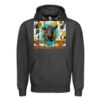 Charcoal Heather black angus Zipper Hoodie - TumblerDesignByShophia