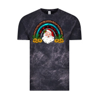 Cloud Black santa rainbow Vintage Tee - JahusDesignShop