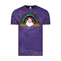 Cloud Purple santa rainbow Vintage Tee - JahusDesignShop