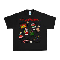Black Merry Christmas Urban Heavy Tee - MaliasSmallBusiness
