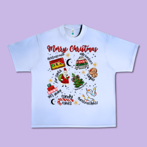 Merry Christmas Urban Heavy Tee Designed By Maliassmallbusiness